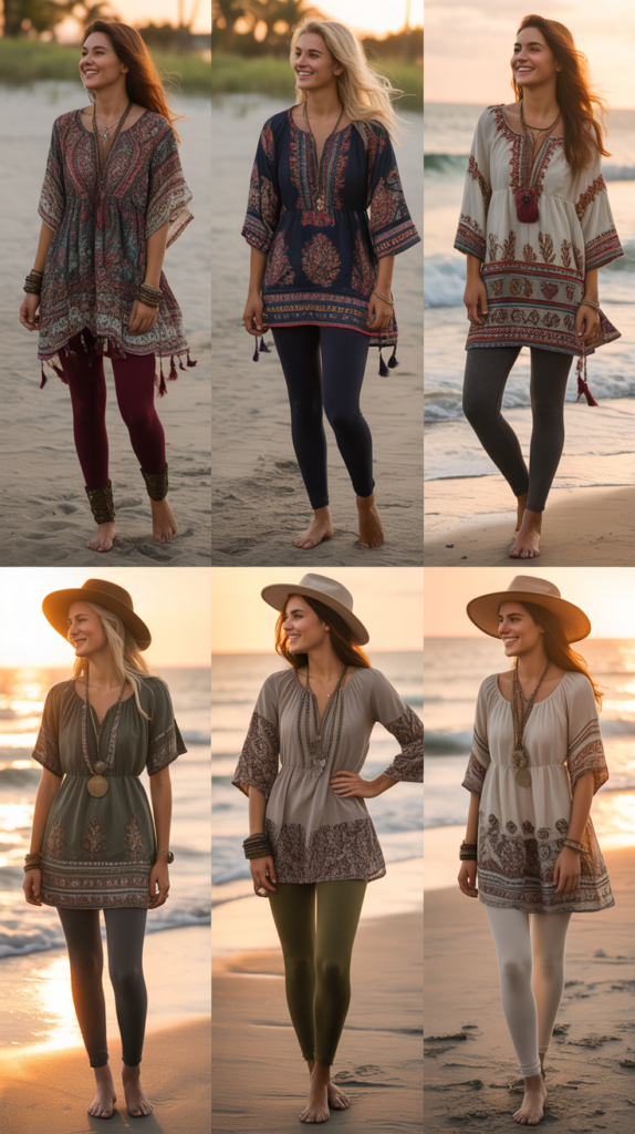  Bohemian Tunic Over Leggings