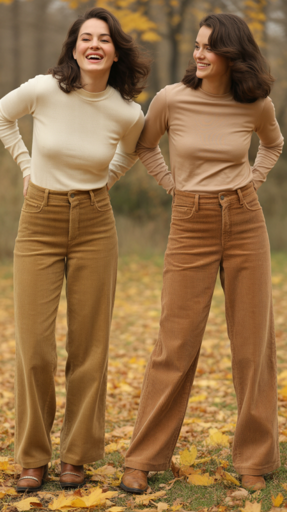 Corduroy Pants with Western Boots