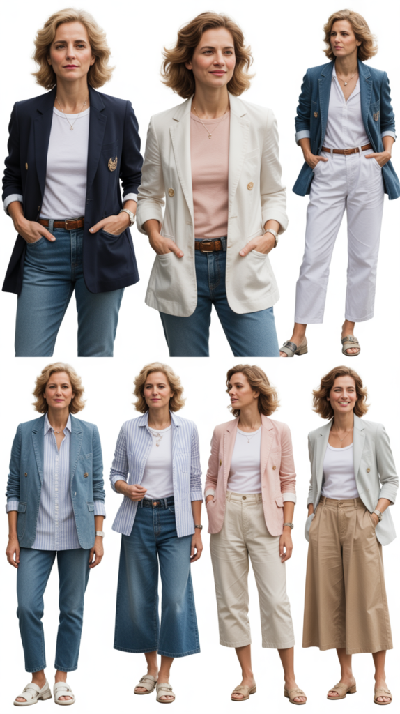 Blazer and Tee Combinations