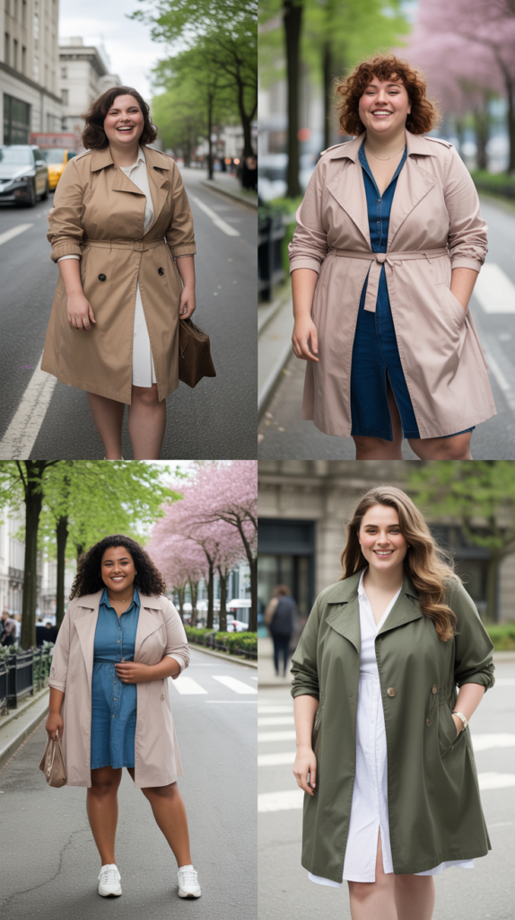 Lightweight Trench Coats over Dresses