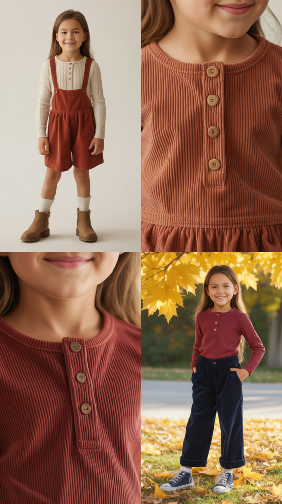 Henley Shirt and Corduroy Pants