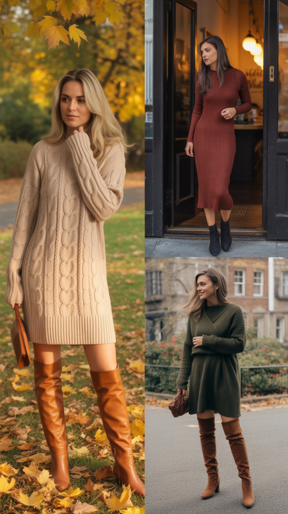  Knit Dress and Boots