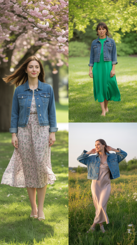 Denim Jacket Over a Dress