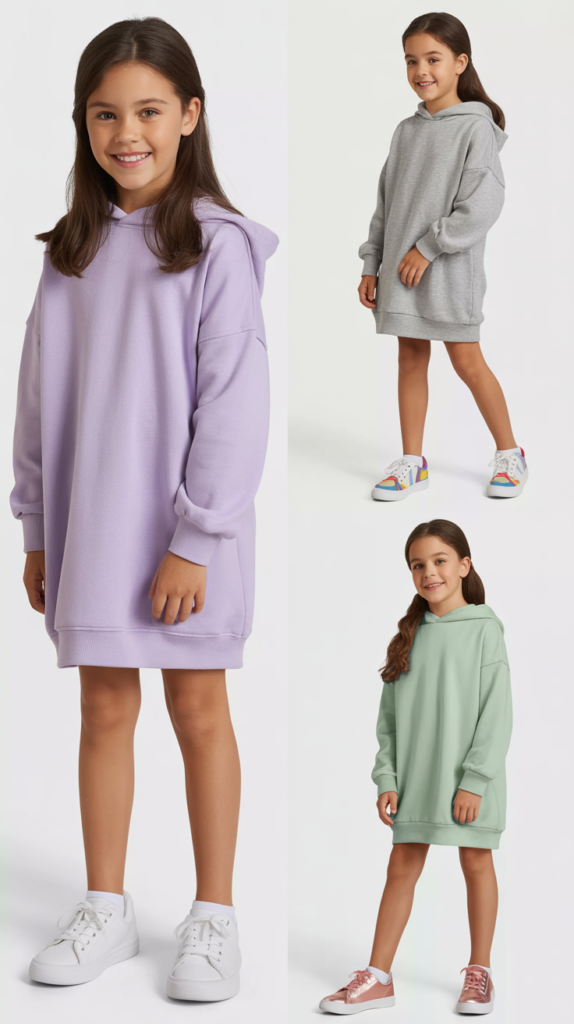 Sweatshirt Dress with Sneakers