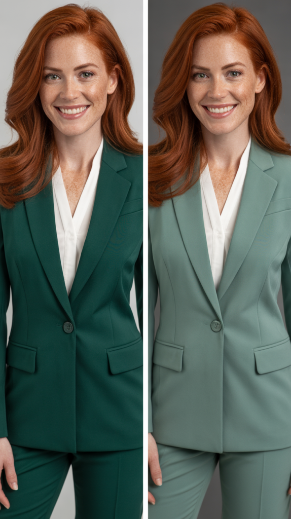  Forest Green Power Suit