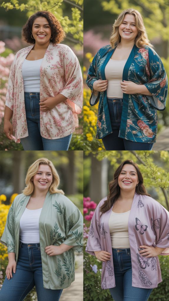 Kimono Over Tank and Jeans
