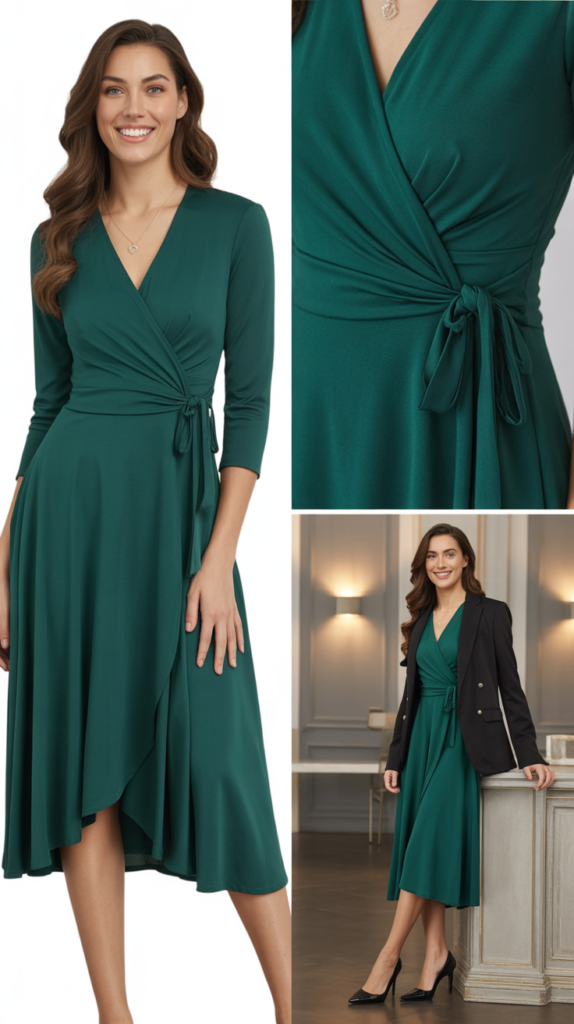 Black Turtleneck Under Pinafore Dress