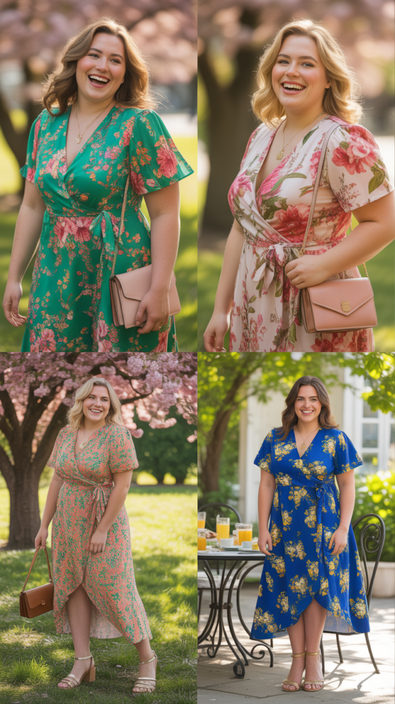  Wrap Dress in Spring Florals
