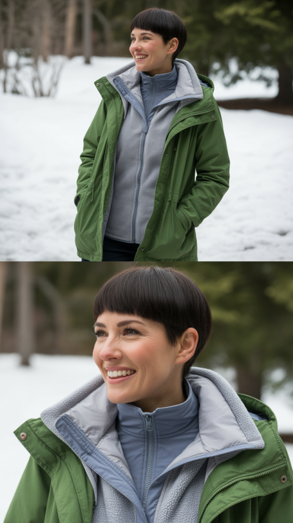 Parka with Multiple Thin Layers