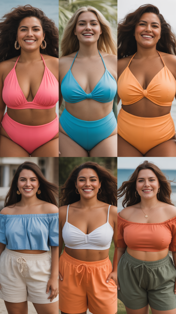 Off-Shoulder Peasant Top with Shorts