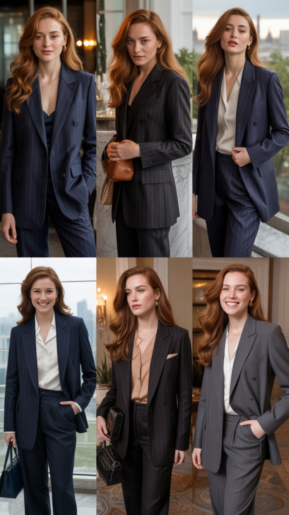 Classic Pinstripe Power Suit