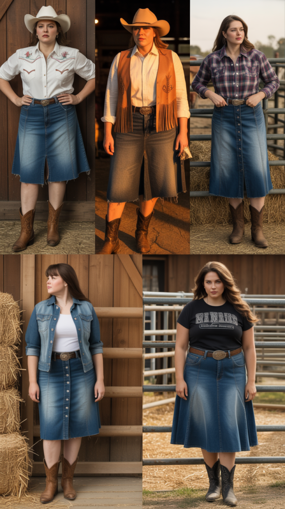 Denim Skirt Versatility