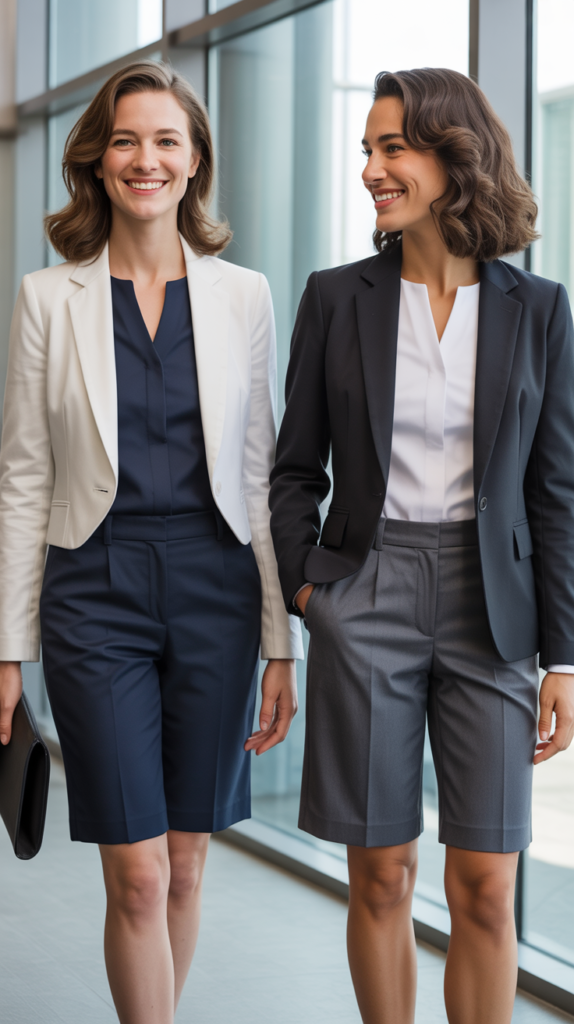 Bermuda Shorts With Fitted Blazer