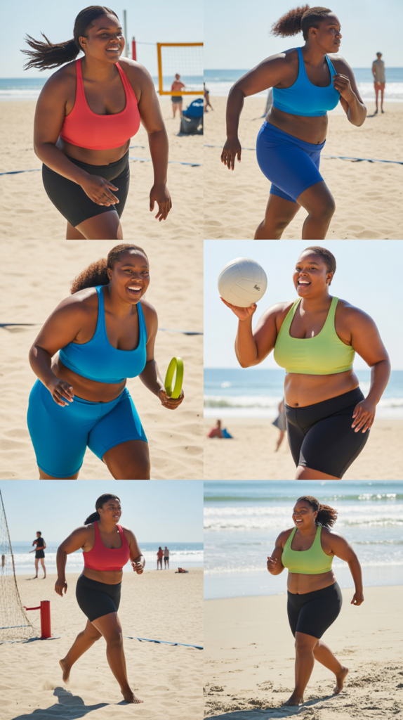 Athletic-Style Swim Top with Bike Shorts