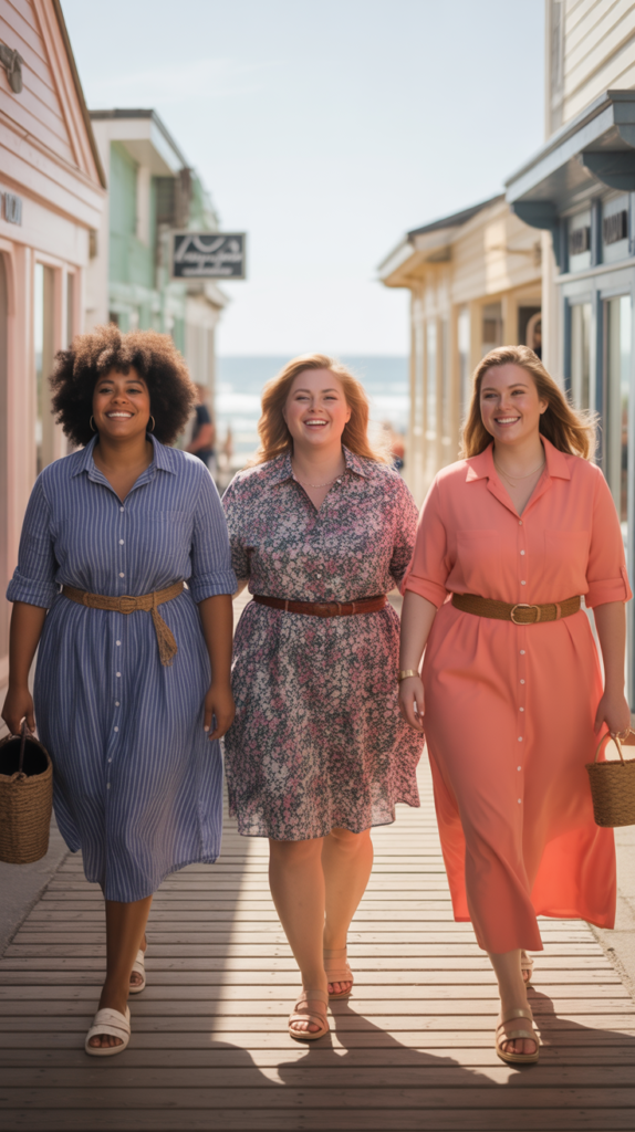 Shirt Dress with Rolled Sleeves
