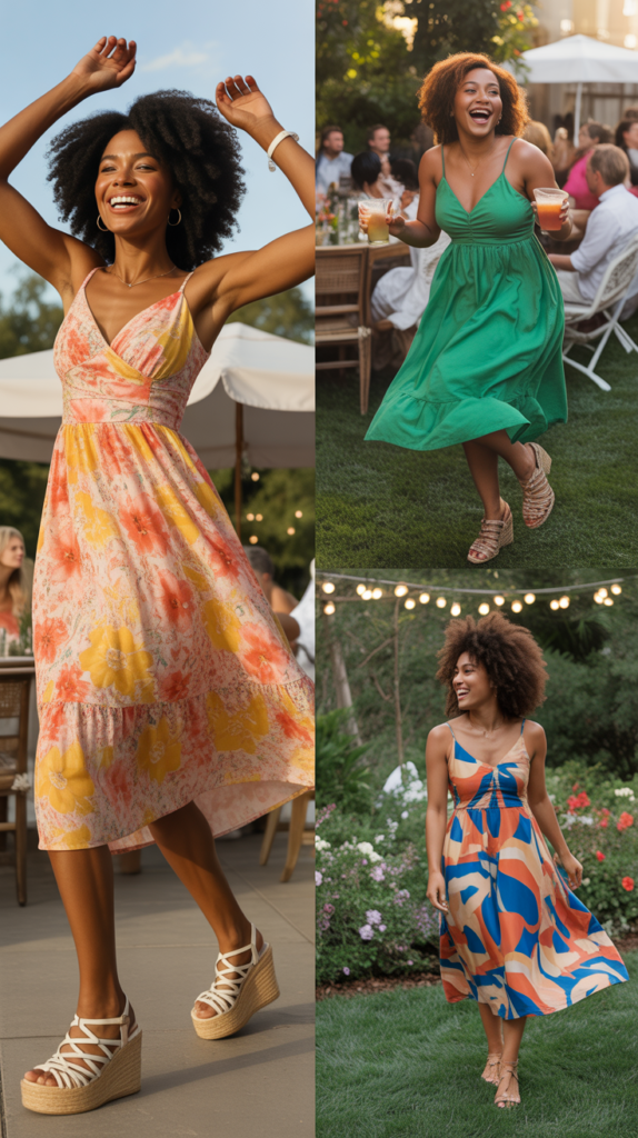 Colorful Sundresses with Platform Sandals