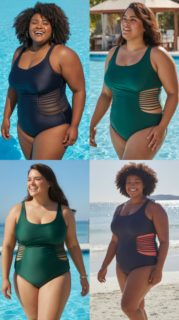 Mesh Panel One-Piece