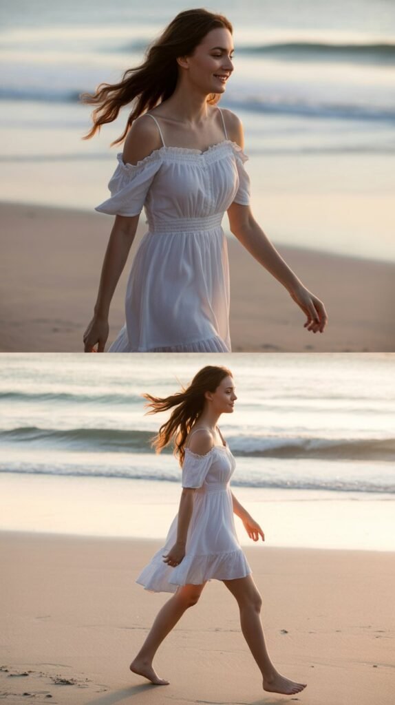 Button-Front Midi Dress with Canvas Shoes