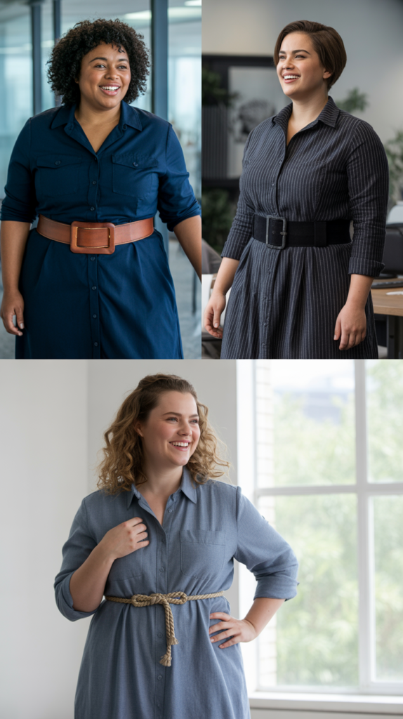 Shirt Dress with Defining Belt