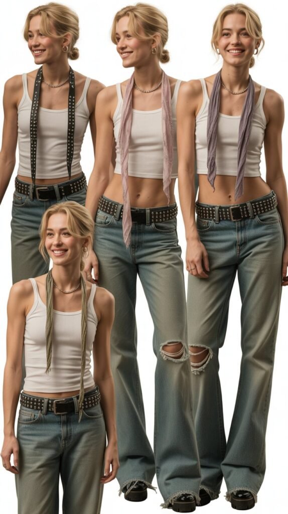  Cargo Pants with Fitted Tank Top