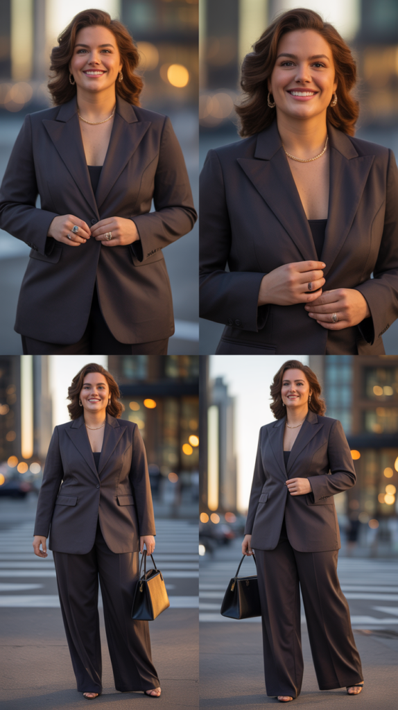 The Power Blazer and Wide-Leg Trouser Combination