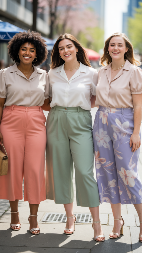 Culottes With Tucked-In Blouse