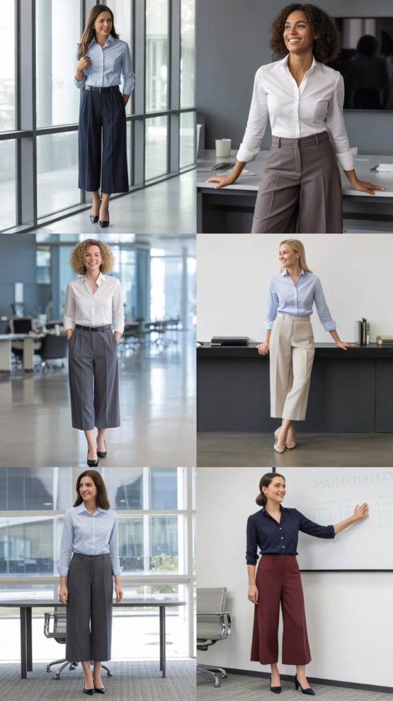 The Culottes with Button-Down Shirt