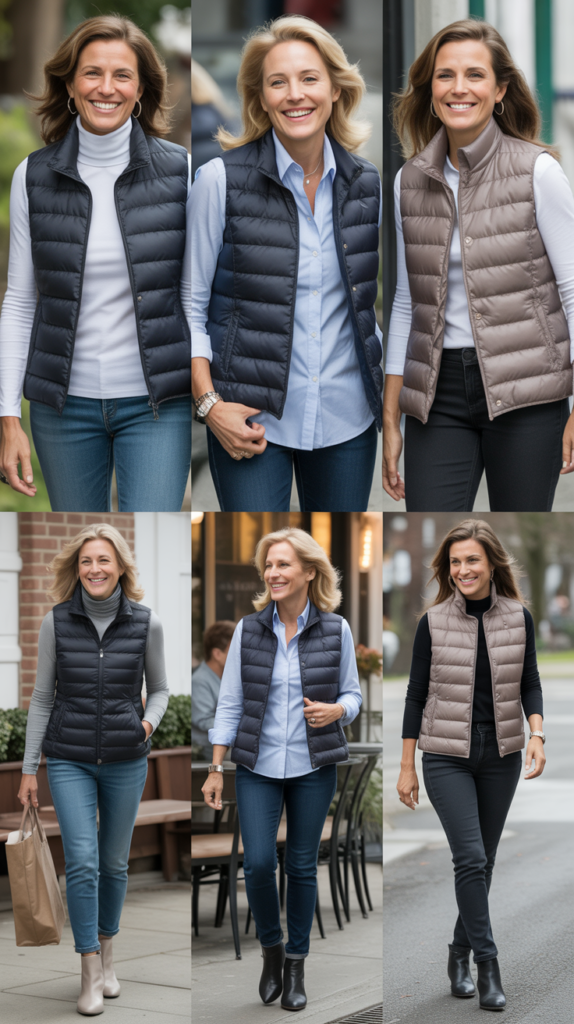  The Puffer Vest Over Layered Pieces