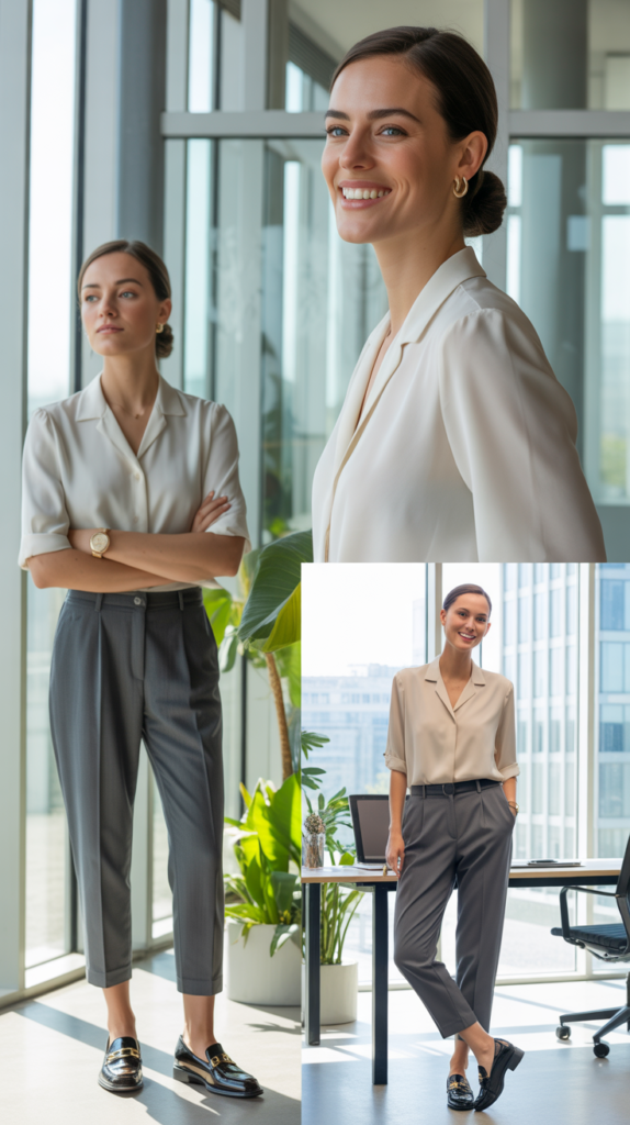 Ankle Pants with Loafers Look