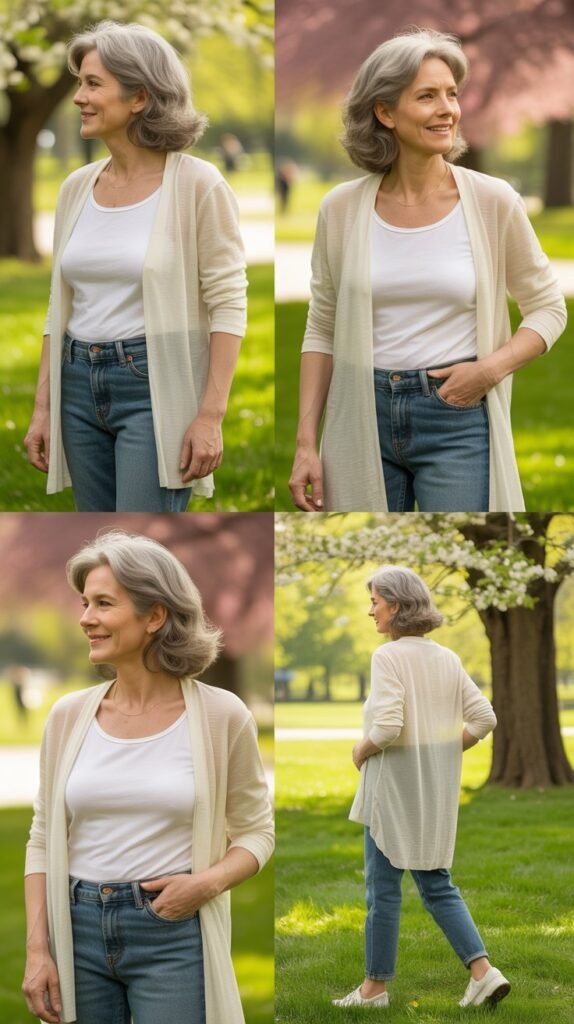 Blazer with T-Shirt and Ankle Jeans