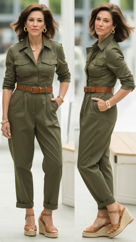  Utility Jumpsuit with Belt