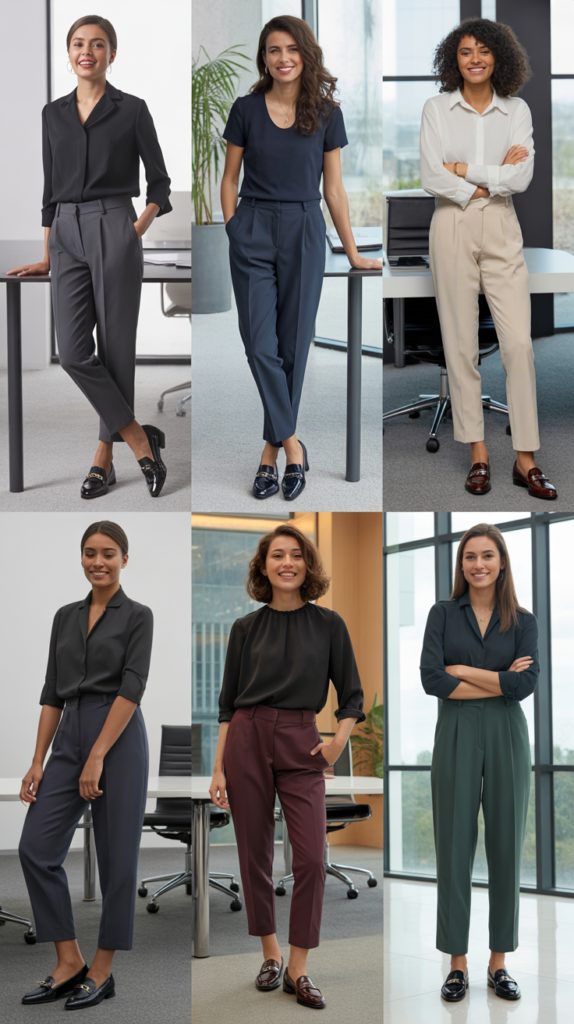 The Ankle-Length Trouser with Loafer Combination