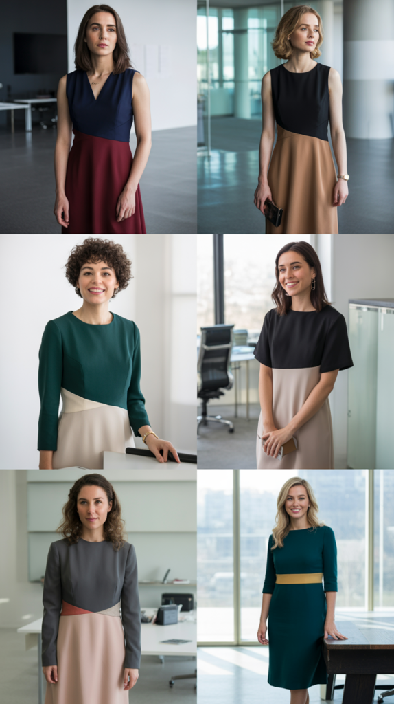 The Color-Blocked Dress for Statement Making