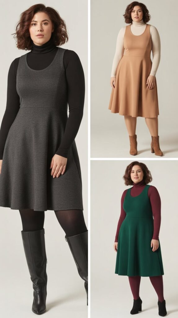 Turtleneck Under Sleeveless Dress