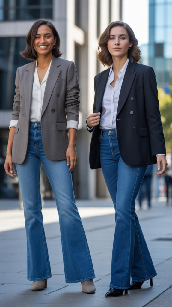 Blazer with Bootcut Jeans