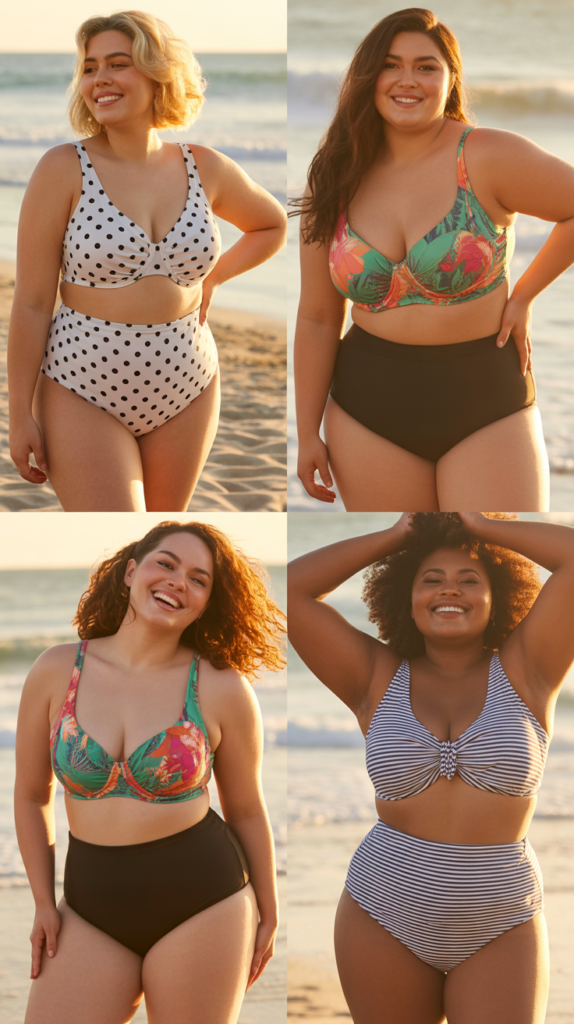 High-Waisted Bikini with Supportive Top