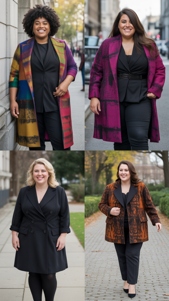 Statement Coat Over Simple Outfit