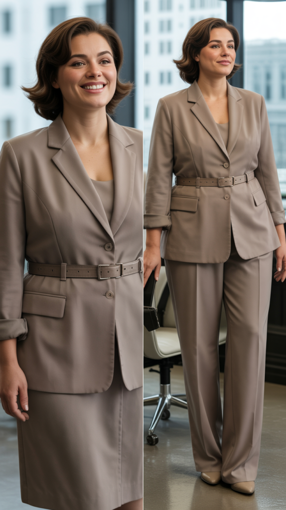 The Belted Blazer Look