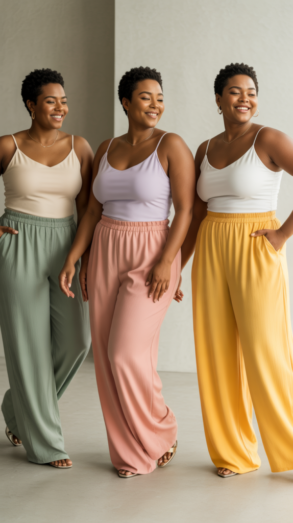 Palazzo Pants with Fitted Camisoles