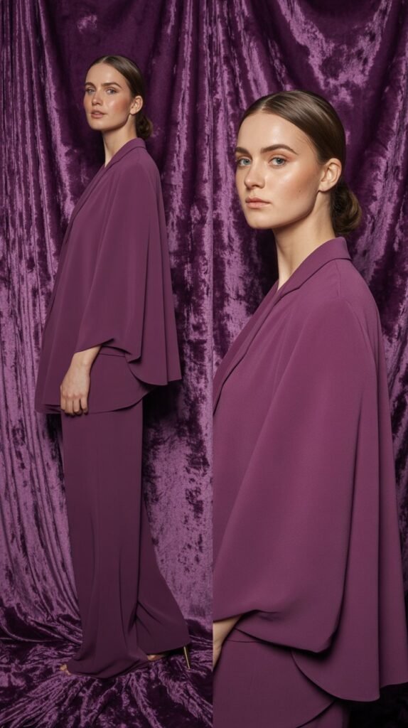 Plum Purple Velvet Texture