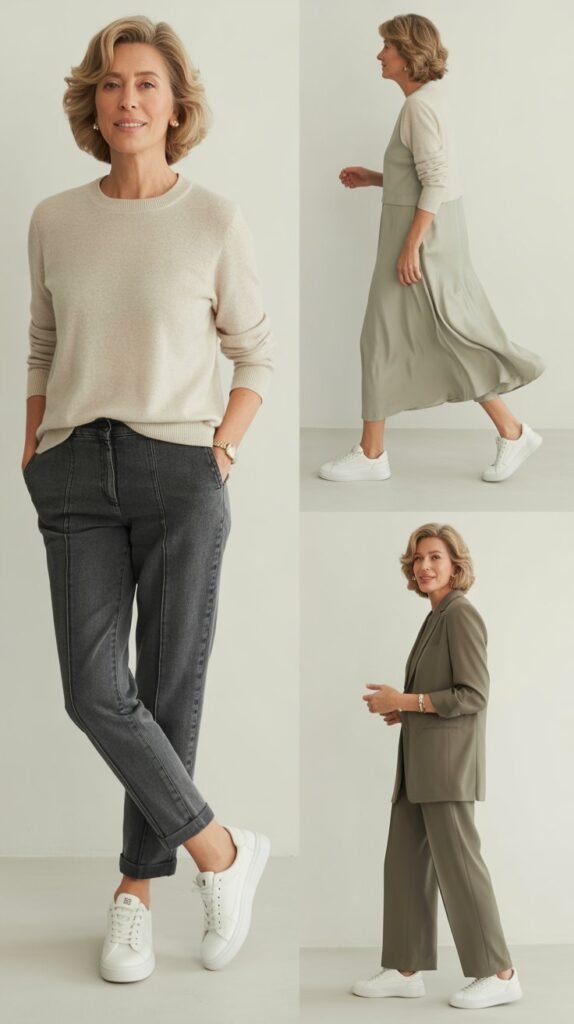 White Sneakers Casual Sophistication