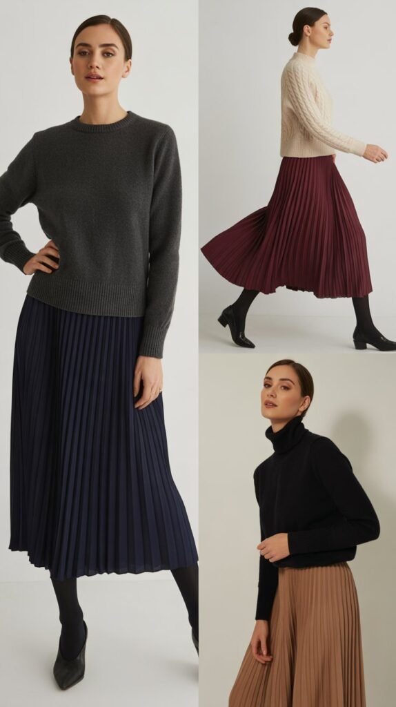 The Pleated Skirt and Sweater Sophistication