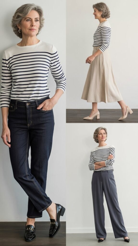 Breton Stripe Top with Classic Bottoms