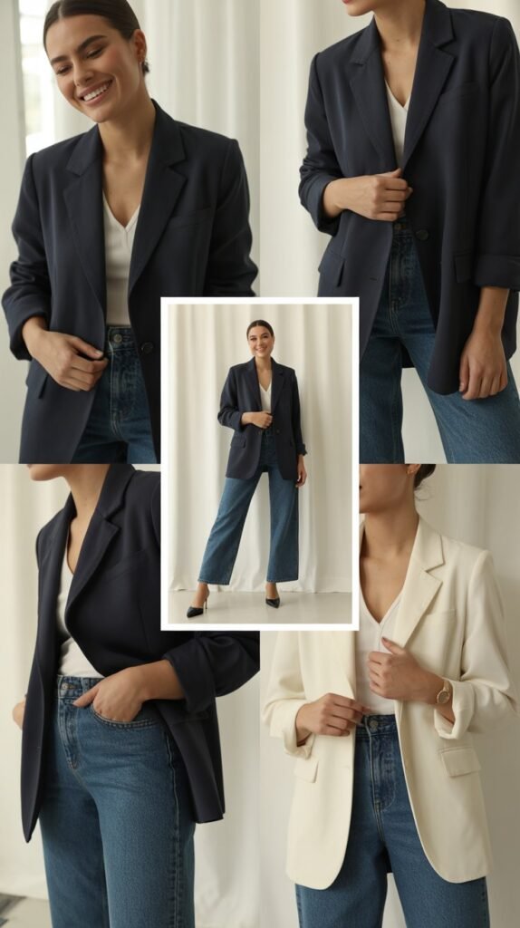 The Tailored Blazer and Jeans Combination