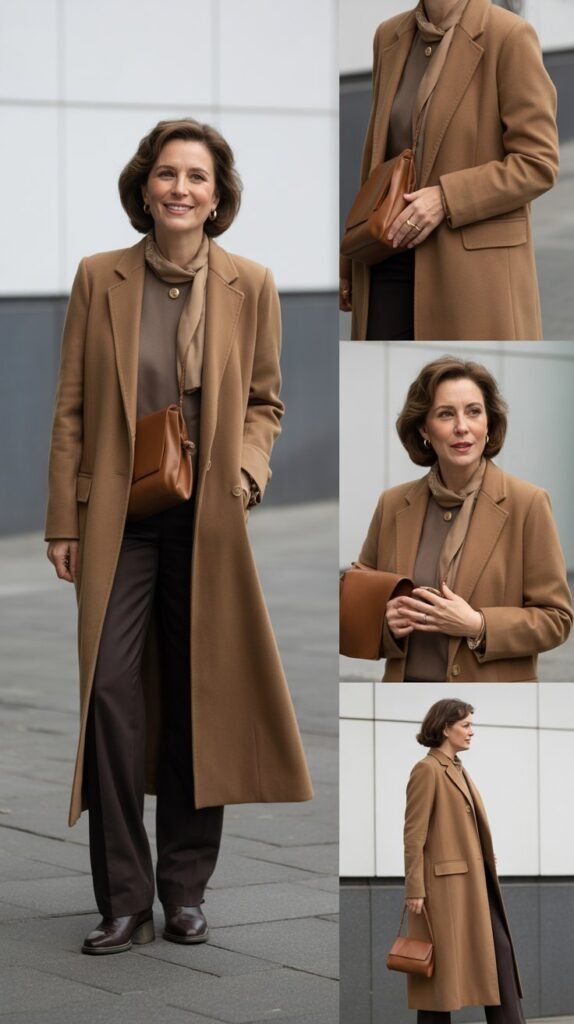 The Tailored Camel Coat Ensemble