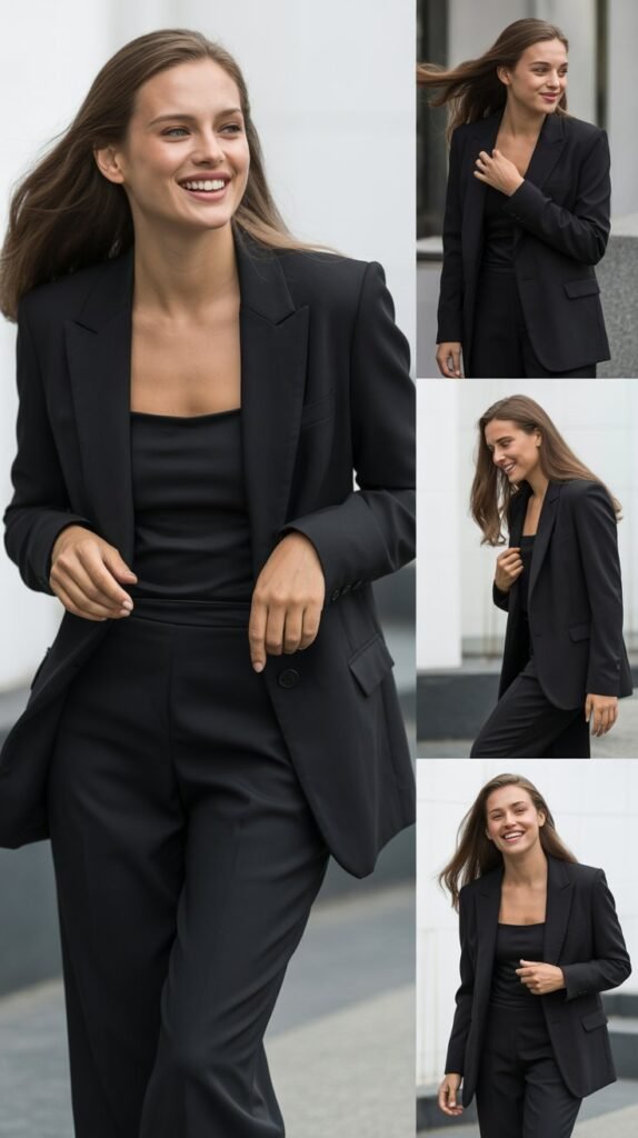 The Black Blazer and Black Dress