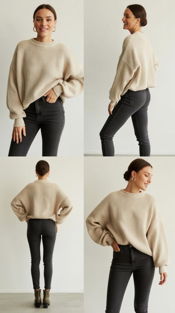 The Classic Oversized Sweater and Skinny Jeans Combination