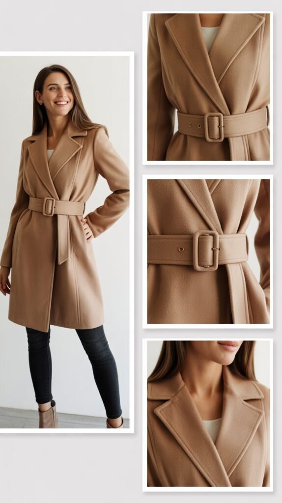 Belted Wrap Coat as the Star