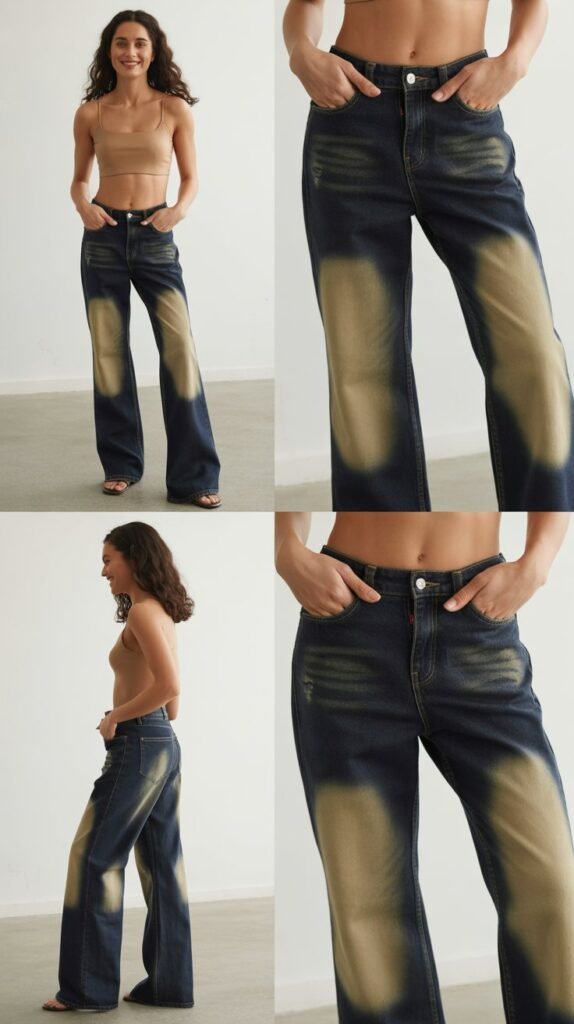 Dark Denim with Strategic Fading