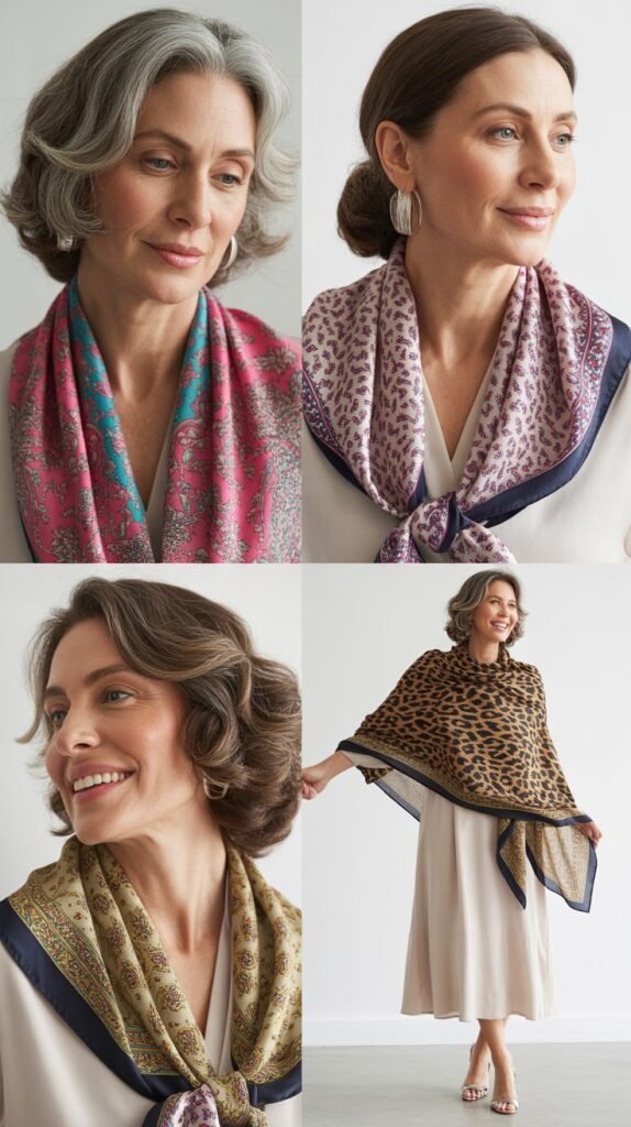  Patterned Scarf as Statement Piece